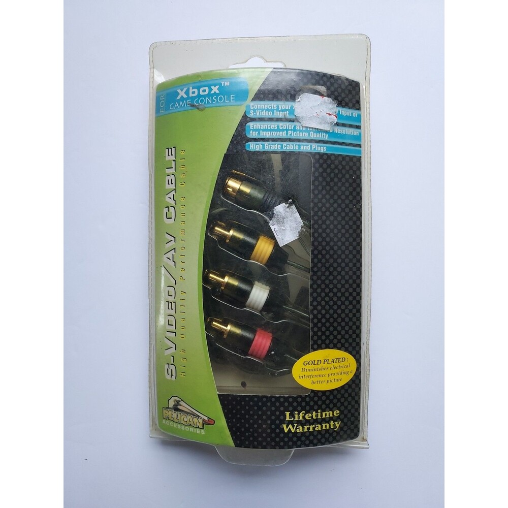 Pelican for X-Box Game Console S-Video-AV High Grade Cable & Plugs - NEW